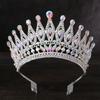 Baroque Queen Large Crystal AB Crowns For Bridal Women Girls Wedding Tiaras Diadem Comb Princess Party Hair Dress Jewelry