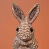 Yousheng Bunny Decoration Rattan Effect Resin Candle Holder Imitation Rattan Texture Easter Bunny Ornament Resin Figurine Home Table