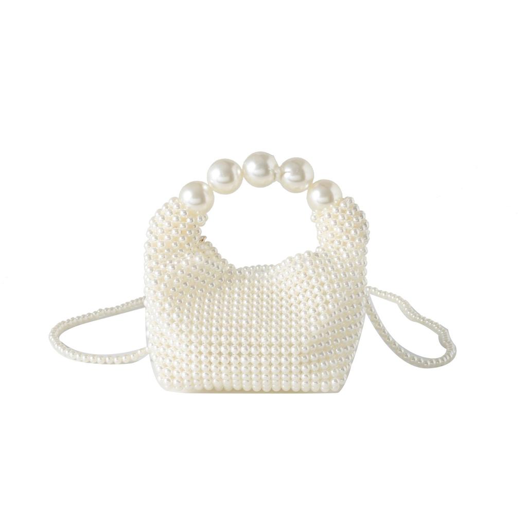 Bags Summer Fairy Bag 2025 New Xiaoxiangfeng Pearl Chain Douyin Same Shoulder Crossbody Woven Bag