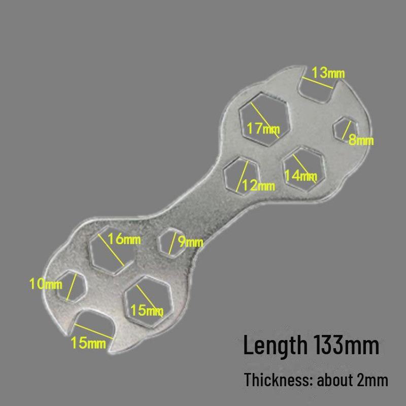 Multifunkční sprchový klíč z nerezové oceli