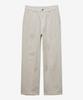 MINDBRIDGE Semi-Wide Denim-Like Full Elastic Waist Cream Pants