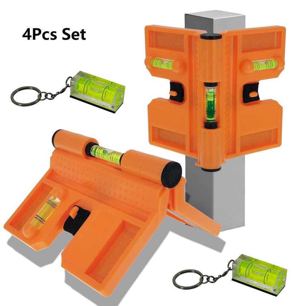4Pcs Foldable Pipe Angle Level With Magnetic Base Equipped With 15-degree Incremental Stops For Spirit Level