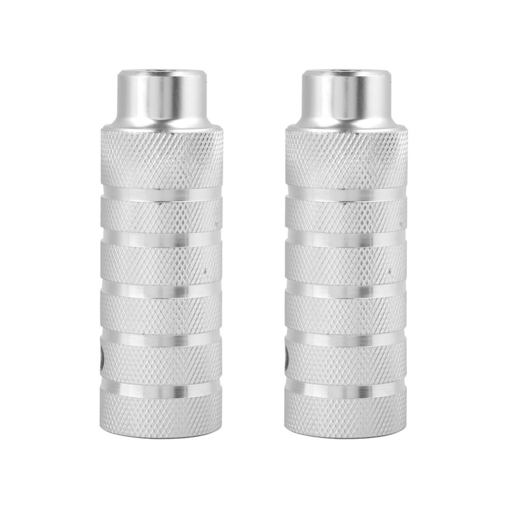 

1 pair Aluminum Alloy Bicycle Foot Stand Pegs Anti-Skid Rear Axles Bike Pegs Heavy Duty Easy Installation срібний