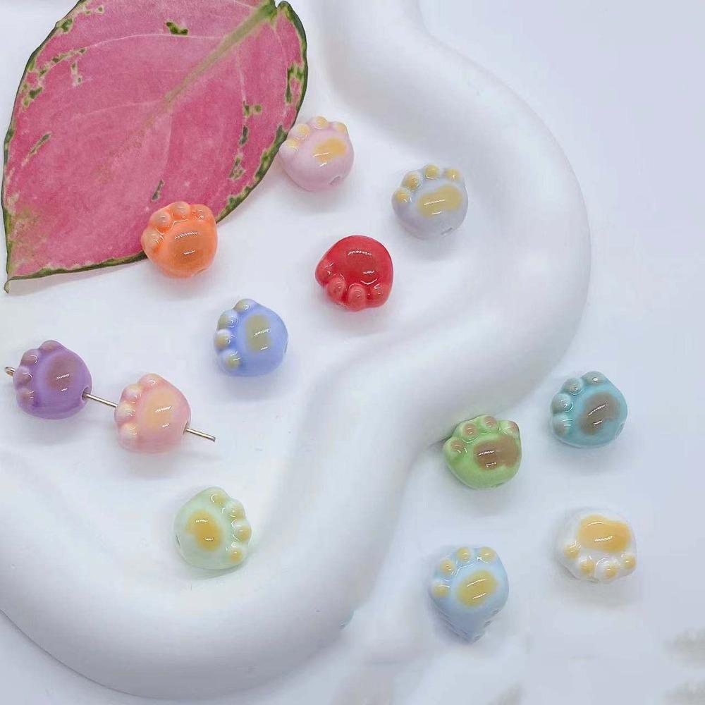 

10Pcs Cartoon Design Ceramic Spacer Loose Beads Handmade Craft Jewelry Making Material Gift