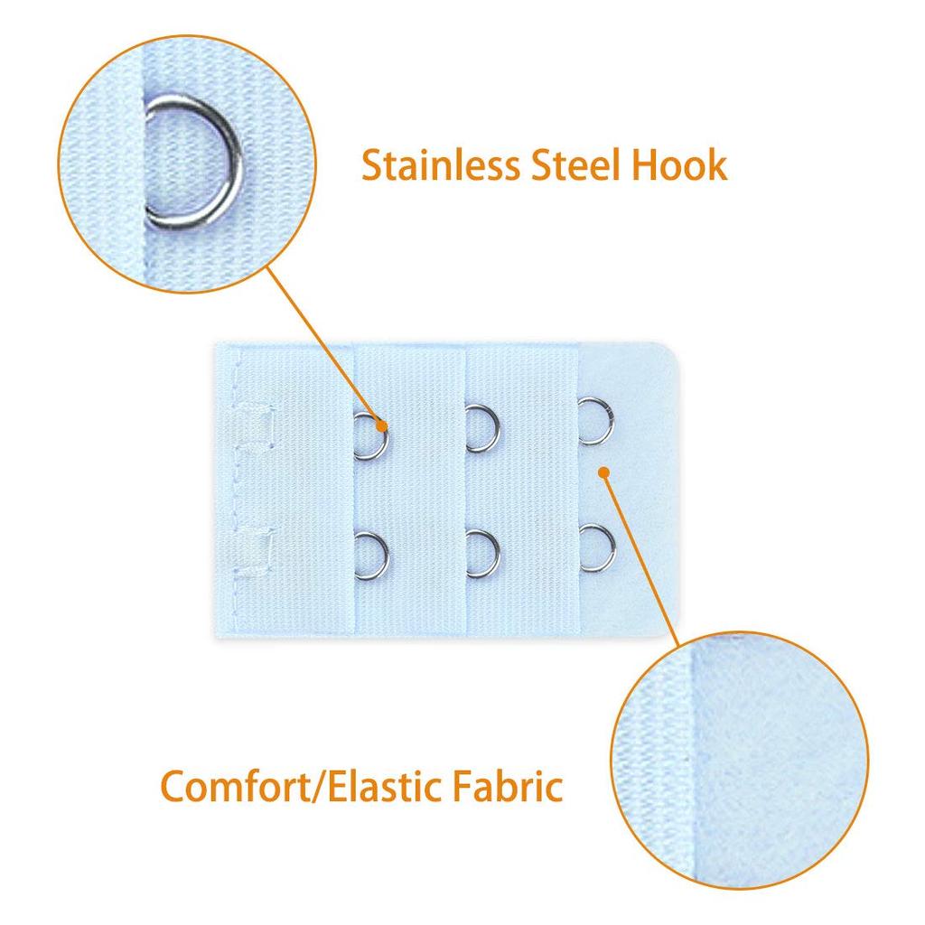 uxcell Bra Adjustable 3 2 Light 3 2 5 Pieces Extenders, Hooks, Rows, Hooks, Women's, Blue-2, Rows, Hooks,