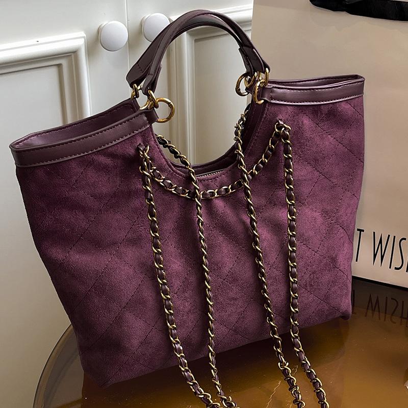 Tote Bag, Laid-back Style, Large-capacity Hand-held Women's Bag, Fashionable Chain Single-shoulder Bag