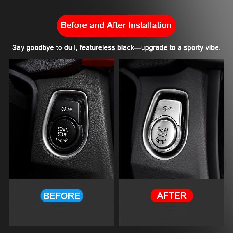 For 1 3 4 Series 3GT X3 X4 X5 X6 F20 F21 F30 F80 F34 F31 F25 F26 F15 F85 F16 F86 Car Engine Start Stop Button Cover Trim Sticker