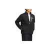 adidas Logo Print Pattern Zipper Letter Stand Collar Cotton Jacket Men Jackets Black HG8293