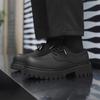 2024 new autumn niche British casual men's shoes thick sole heightening black big head derby trendy shoes 8830-J