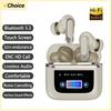 ANC Noise Reduction TWS Bluetooth Earbuds HIFI Sound Touch Control LED Display Battery Indicator Wireless Earphones