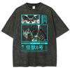 Anime Kaiju No Graphic T Shirt Men Women Short Sleeve Clothing Casual Cotton Tshirt Vintage Washed Tshirt Harajuku Male Tops
