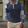Polo a Maniche Lunghe con Stampa Note Musicali & Tasti di Pianoforte, Abbigliamento Casual alla Moda