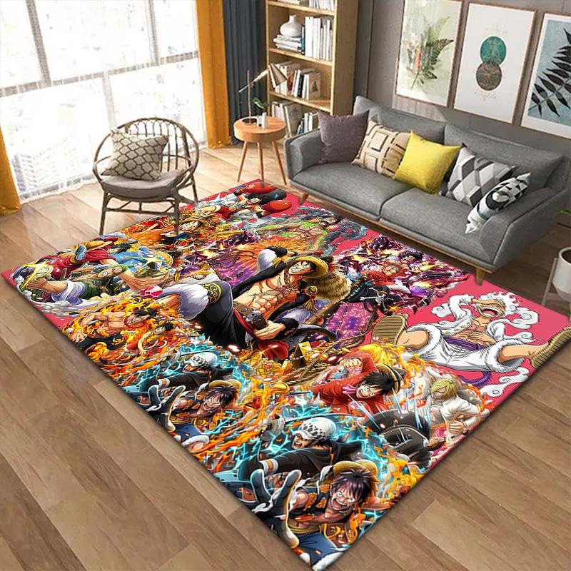 One Piece Scene Carpet Rug for Living Room Bedroom Home Sofa Decoration,Kids Play Non-slip Floor Mat