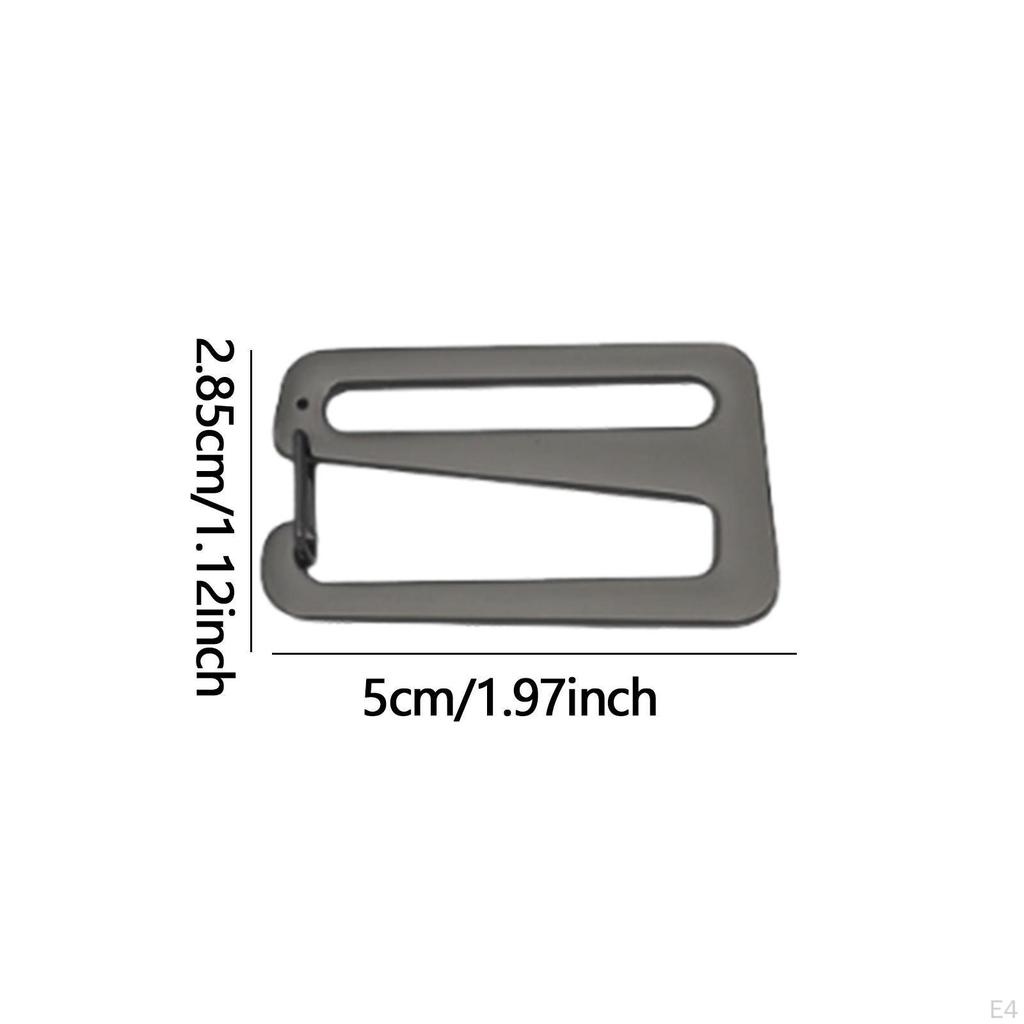 4 stycken Rem Bältesspänne med Öppen Krok Bandklämma Snabbkoppling Metall G-krokar