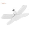 TDStore Foldable Garage Light Three-Leaf Fan Blade LED Bulb Adjustable Ceiling Lamp