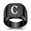 1Pcs Personalised Initial Engrave A to Z Alphabet ring  Stainless Steel Rings