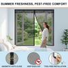 Magnetic Mosquito Screen, Window Screen, High-Density Polyester Screen, Magnetic-Closure Screen To Keep Out Mosquitoes and Flies—Black