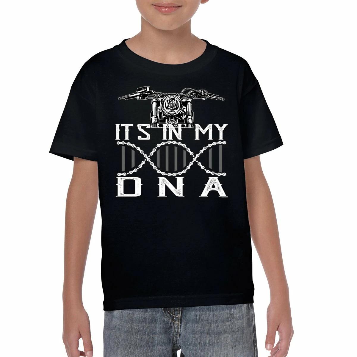 Kids It s In My DNA Motorcycle Biker Graphic T-Shirt S