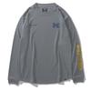 Michigan M Logo Long Sleeve T-Shirt, Rounded Hem, Heather Gray, XL (SMT24124M)