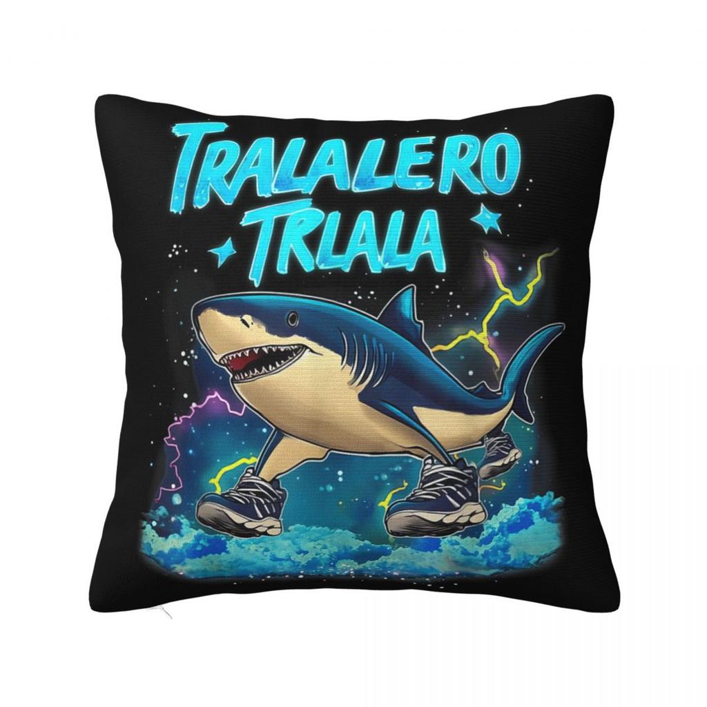 Brr Brr Patapim Italian Brainrot Pillowcase Polyester Cushion Cover Decor Meme Throw Pillow Case Cover Home Square 40X40cm