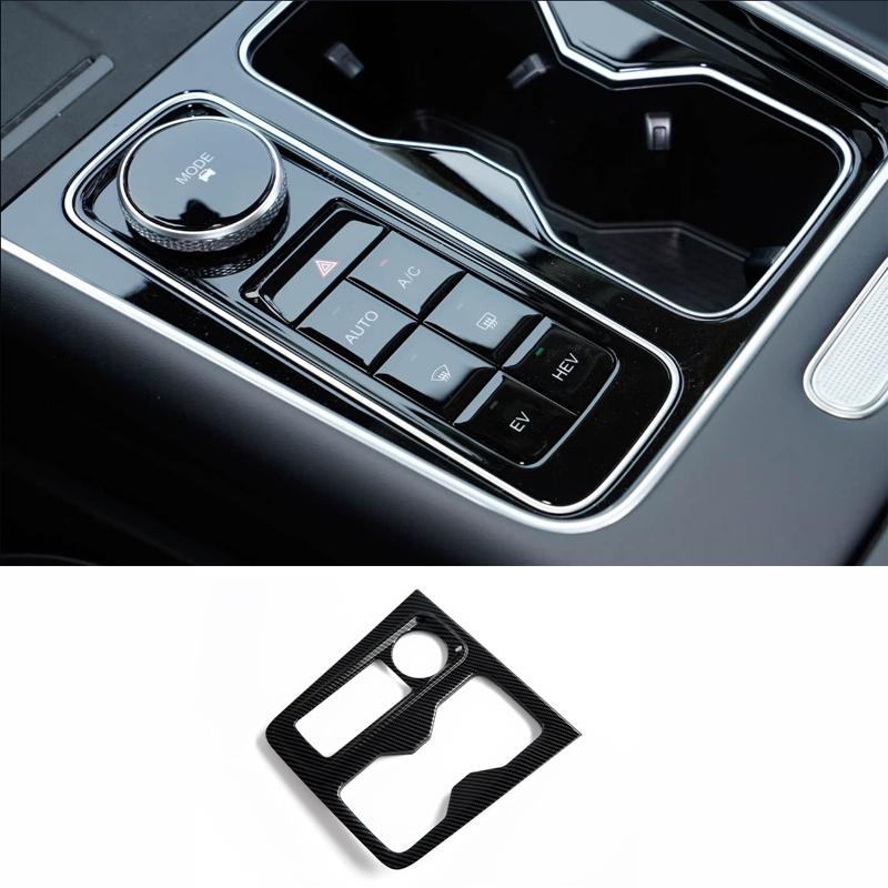 LHD For Chery Tiggo 9 2024 2025  ABS carbonfiber center conlose gear shift panle Storage water cup Cover interior Accessories