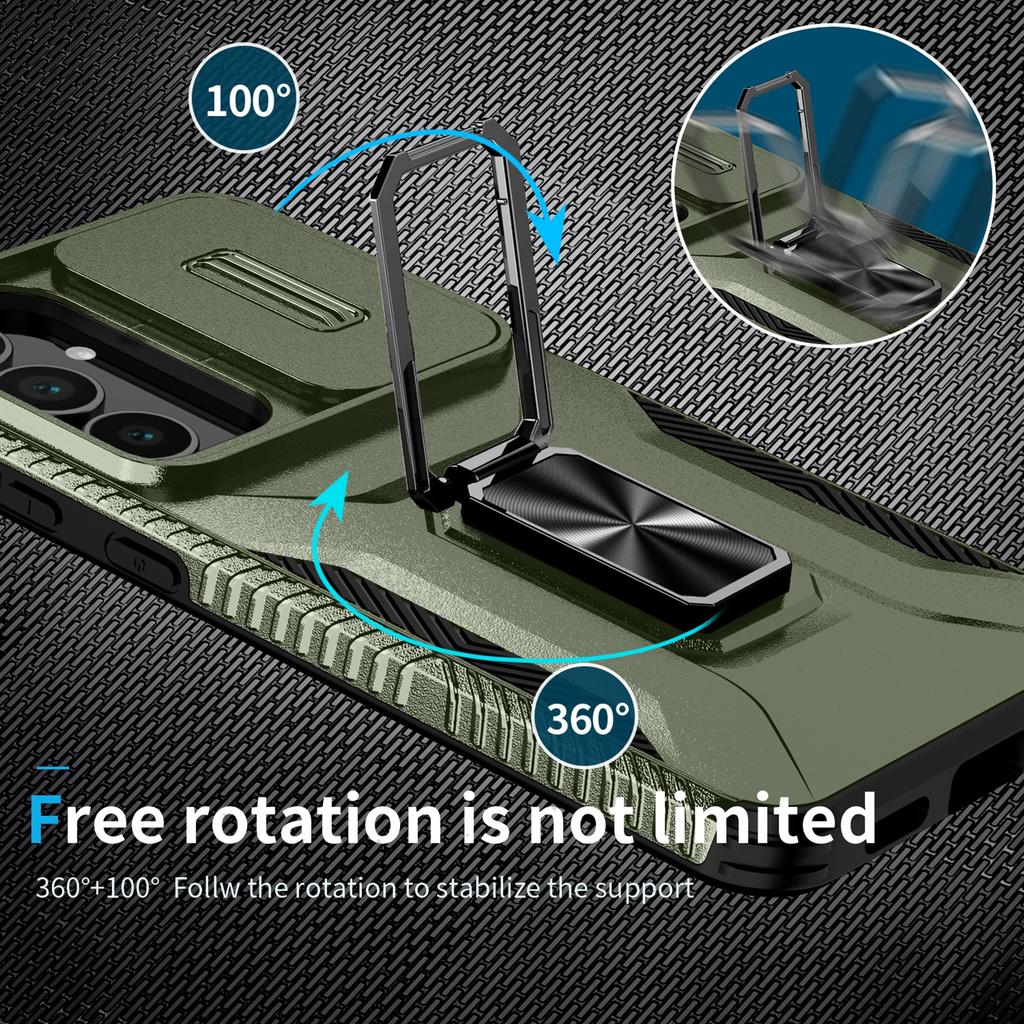 For Samsung Galaxy S25 FE Case Camshield Kickstand TPU+PC Anti-Slip Phone Cover