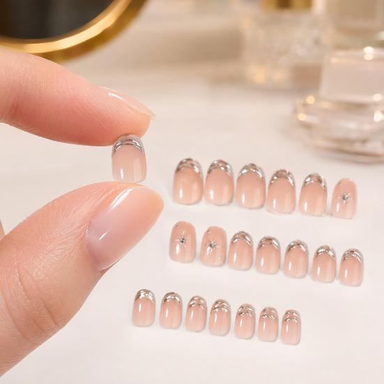 24 Pcs 24Pcs Short Oval Rhinestone for Women