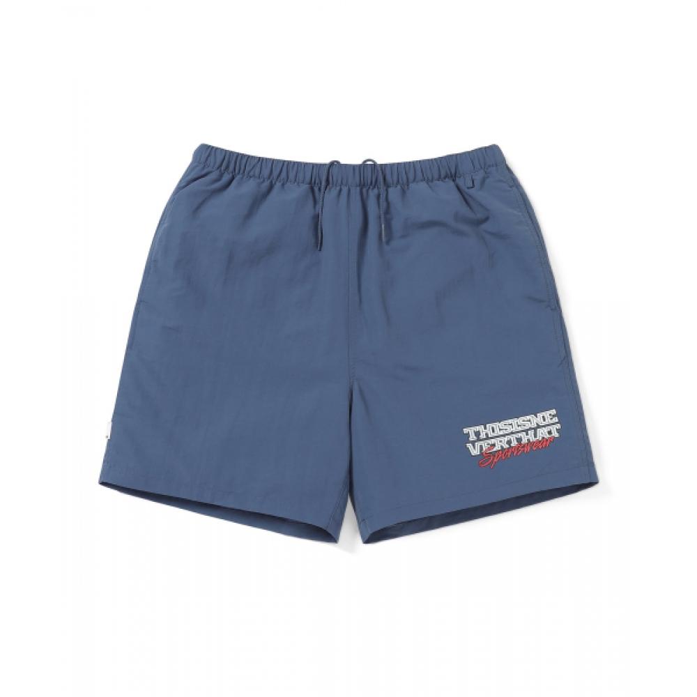 Thisisneverthat Big Logo Nylon Shorts Blue S