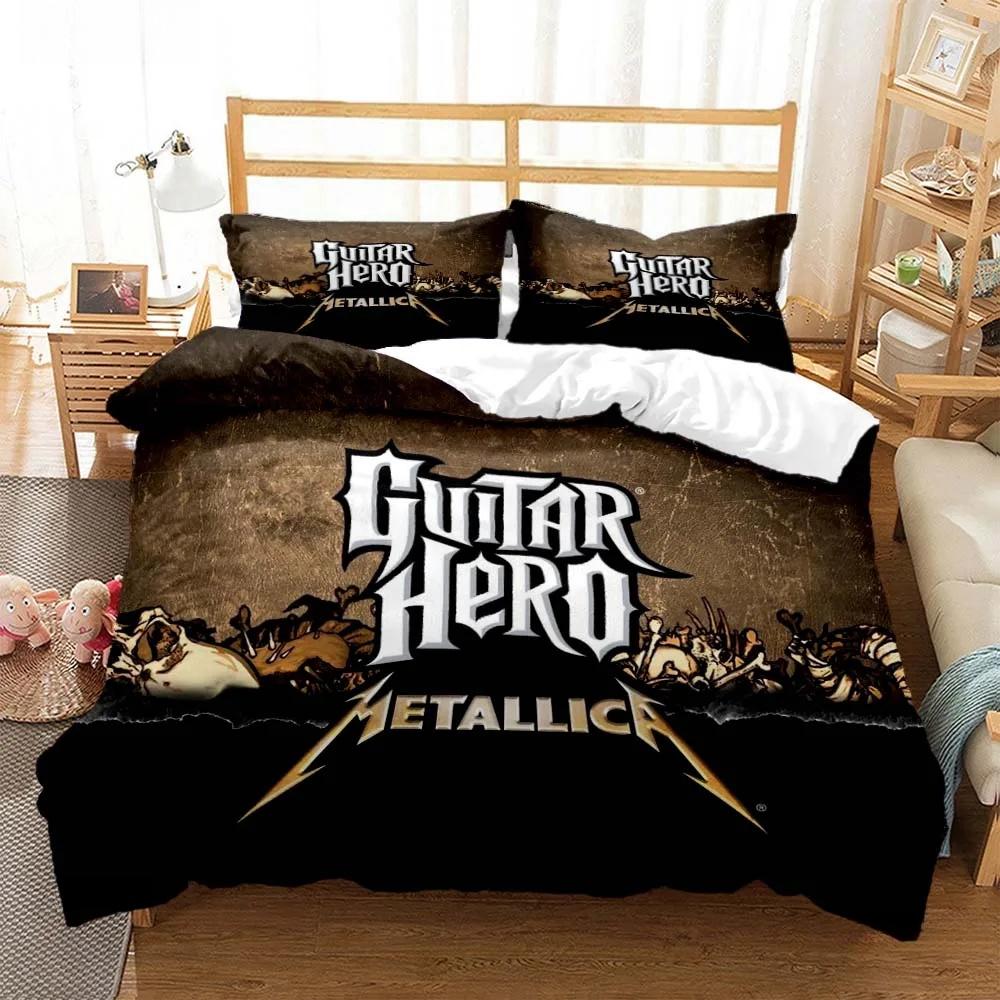 Metal Music Band MMetallica Bedding Collection Single Twin Full Queen King Size Bed Collection Adult Kid Bedroom Duvet Cover Collection Home Textile