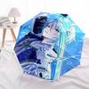 Blue, Armored Automatic Opening and Closing, 8 Rib Structure Portable Umbrella, Suitable for Men and Women In All Seasons  Perfect Gift for