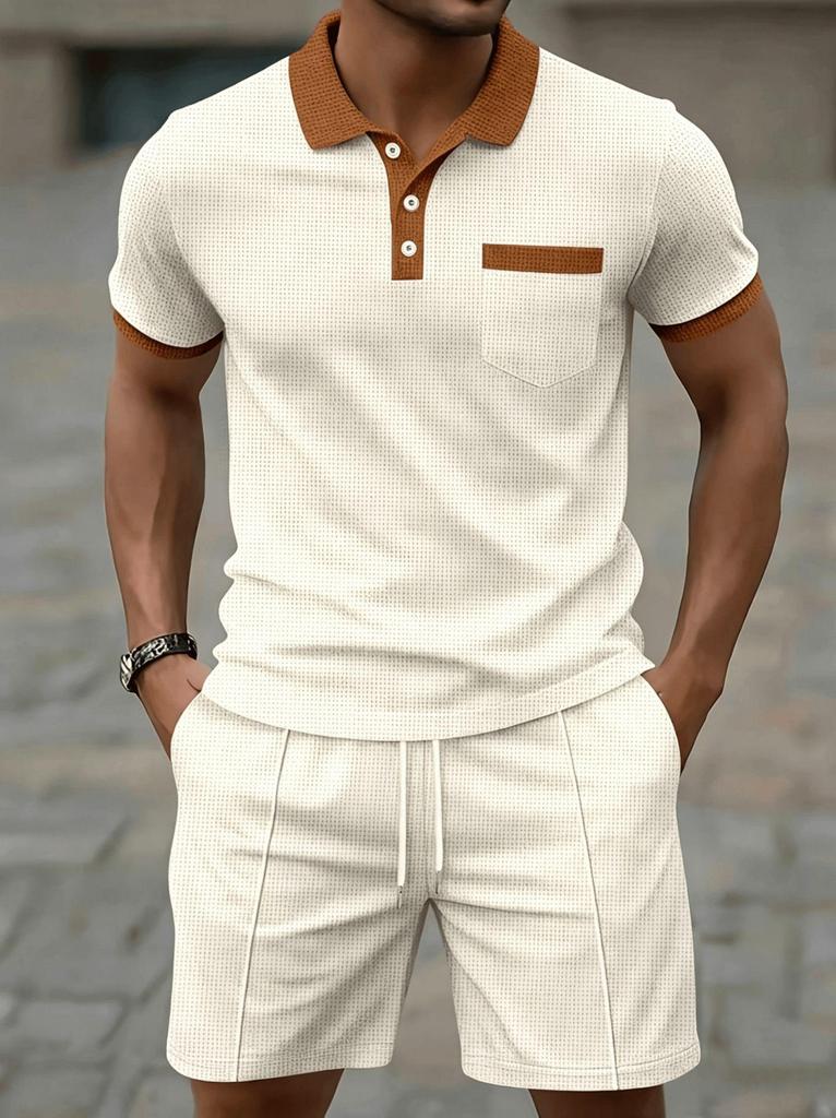 Men's Summer Quick-Dry Heavyweight T-Shirt and Shorts Set - Breathable & Versatile Casual Sportswear