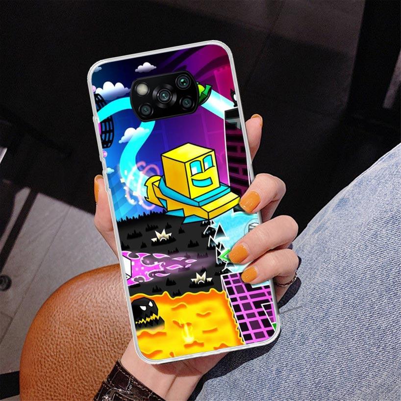 

Geometry Dash Game Phnoe Case for Xiaomi Poco X5 X6 X7 Pro X4 Gt F7 Ultra M8 M7 Redmi 15C 15 13C 13 12C 12 Unique Cover Coque Po Xiaomi Poco X4 GT