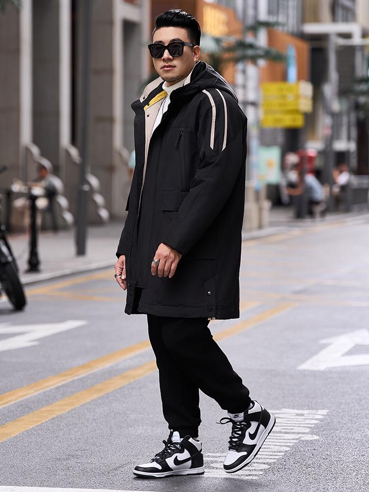 Winter Plus Size Men's Mid-Length Cotton Jacket 2166