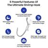 10Pcs Perforated Design Luminous Live Shrimp Fishing Hooks Sea Bass Carbon Steel Hook  Grouper