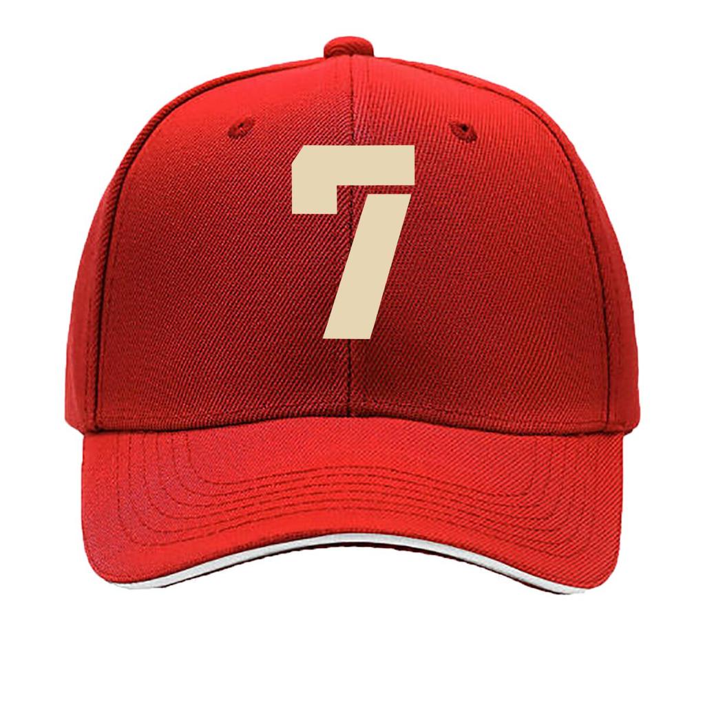 One Top Unisexs and Womens Same Style Number  Printed Spring and Summer Sunshade Net Hat Fashionable Sandwich Baseball Cap