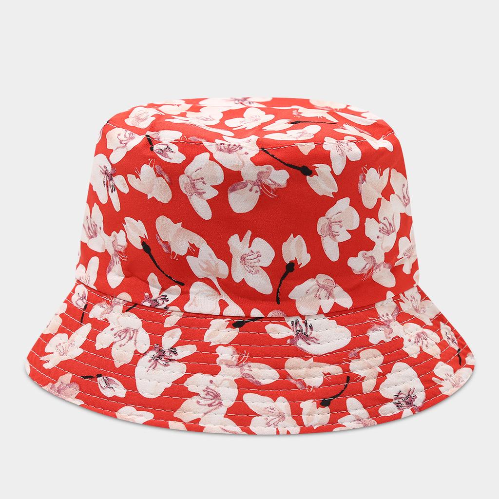 Double-sided Bucket Hat Women's Spring and Summer New Colorful Graffiti Flower Pot Hat Trendy Foldable Sun Hat Shows Small Face