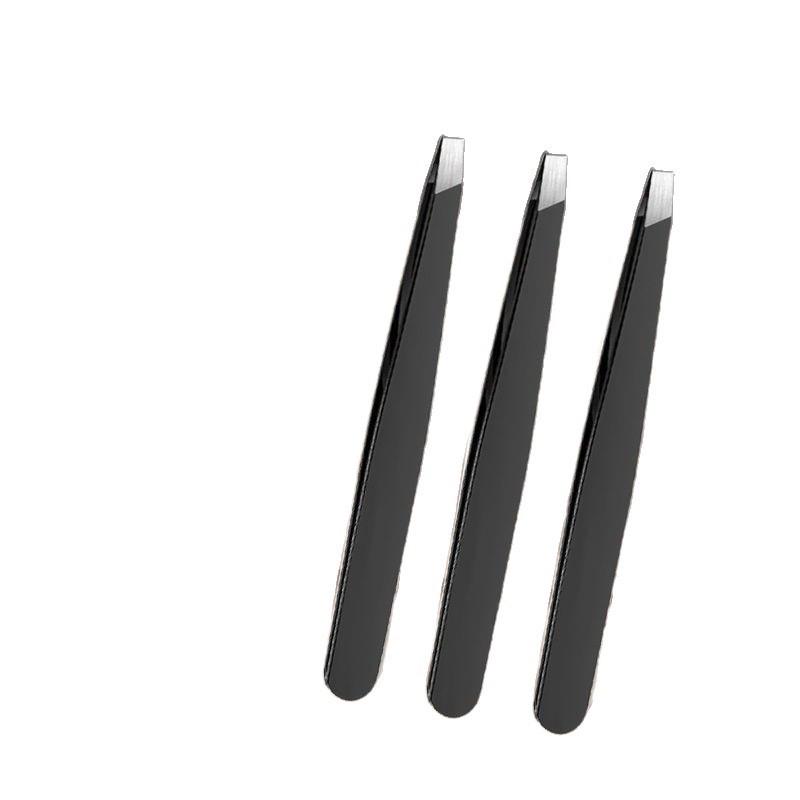 High-Precision Slim Waist Champagne Gold Eyebrow Tweezers for Trimming and Plucking
