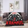 Soft Blanket Travel Office Merry Krampus Horror Bedding Throws  Flannel Bedspread For Couch Chair Street Trend Sofa Bed Cover
