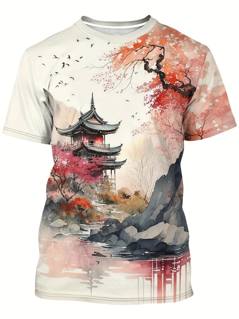 Mens Smoking Nun 3D Print T-Shirt Black Casual Summer Crew Neck Short Sleeve Fashion Polyester Streetwear T-Shirt Retro Clothing