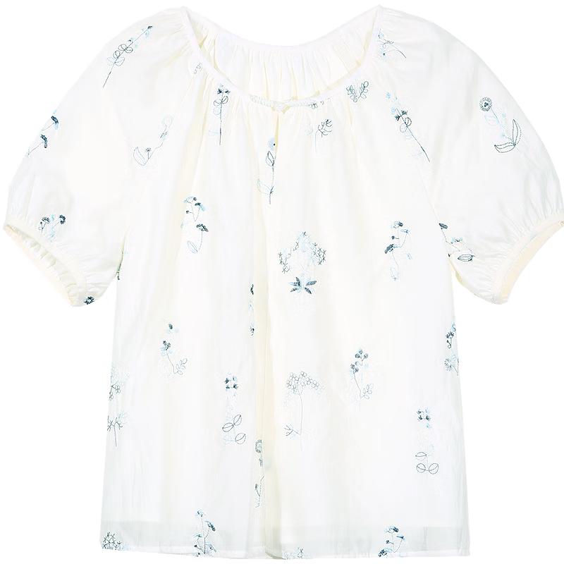 BETU Women s Floral Embroidered Lyocell Blouse S