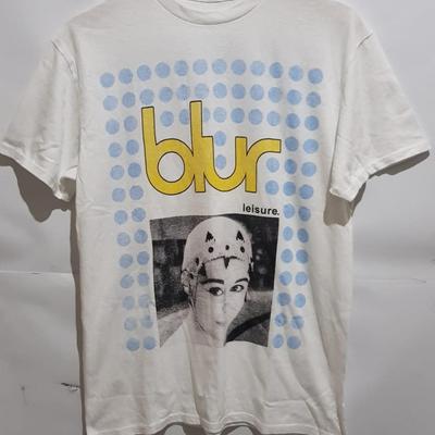 Vintage Blur Freizeit Weißes Hemd Unisex Konzert S bis 5Xl El1044