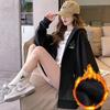 Women's Hooded Long Sleeve Zip Up Oversized Hoodie Casual Streetwear Embroidery Pocket Sweatshirt Jacket