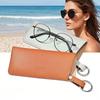 Luxury Women'S Eyeglass Case Leather Soft Holder Pocket Cases Slim Travel Pouch Keychain For Sunglasses Eyeglasses Eyewear