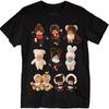 Monchhichi Character Grid T-Shirt S-4XL New Spring/Summer Arrivals Regular Fit Casual
