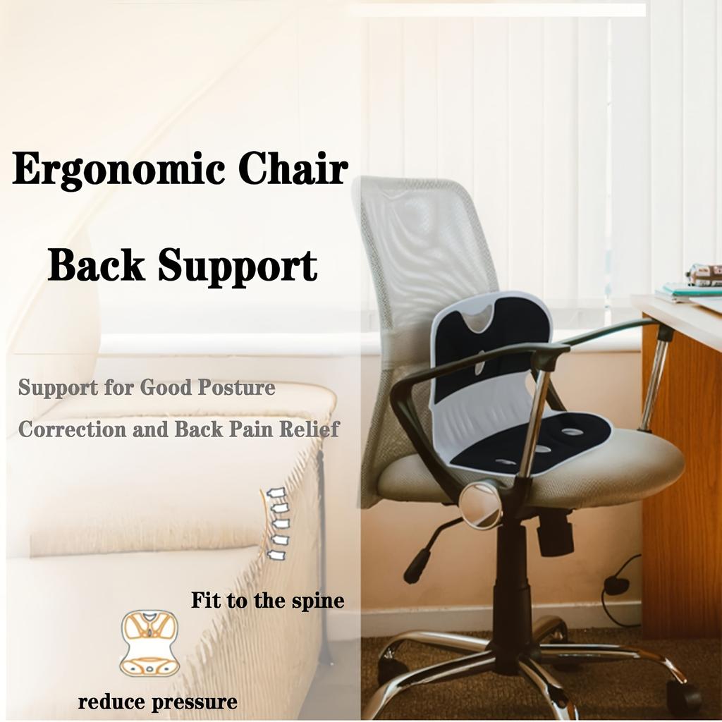 Ergonomischer Stuhl mit Lendenwirbelstützkissen, ein perfektes Werkzeug zur Haltungskorrektur