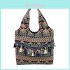 Vintage Ethnic Style Womens Shoulder Bag With Suede Tassels For Daily Use