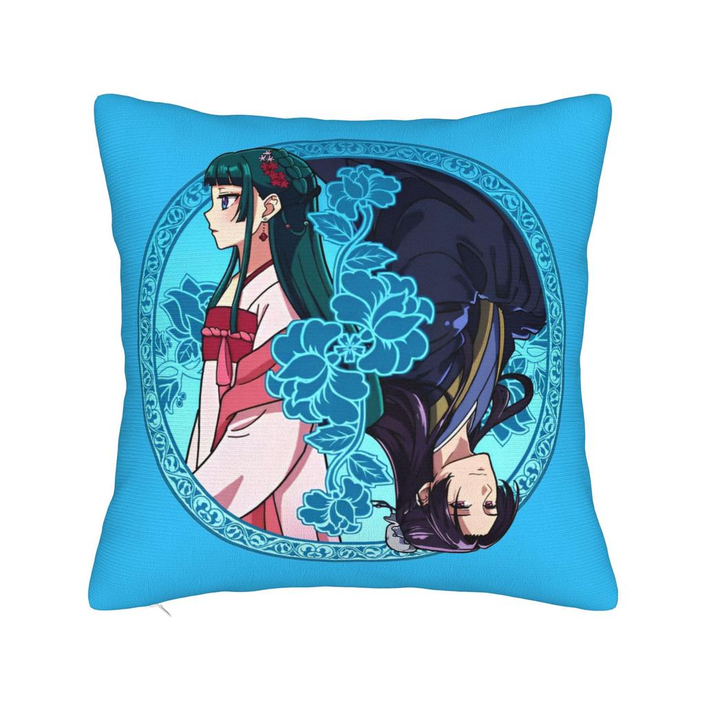 Maomao Anime Square Pillow Cases The Apothecary Diaries Cushion Cover Creative Polyester Decorative Pillowcase for Sofa 4040cm