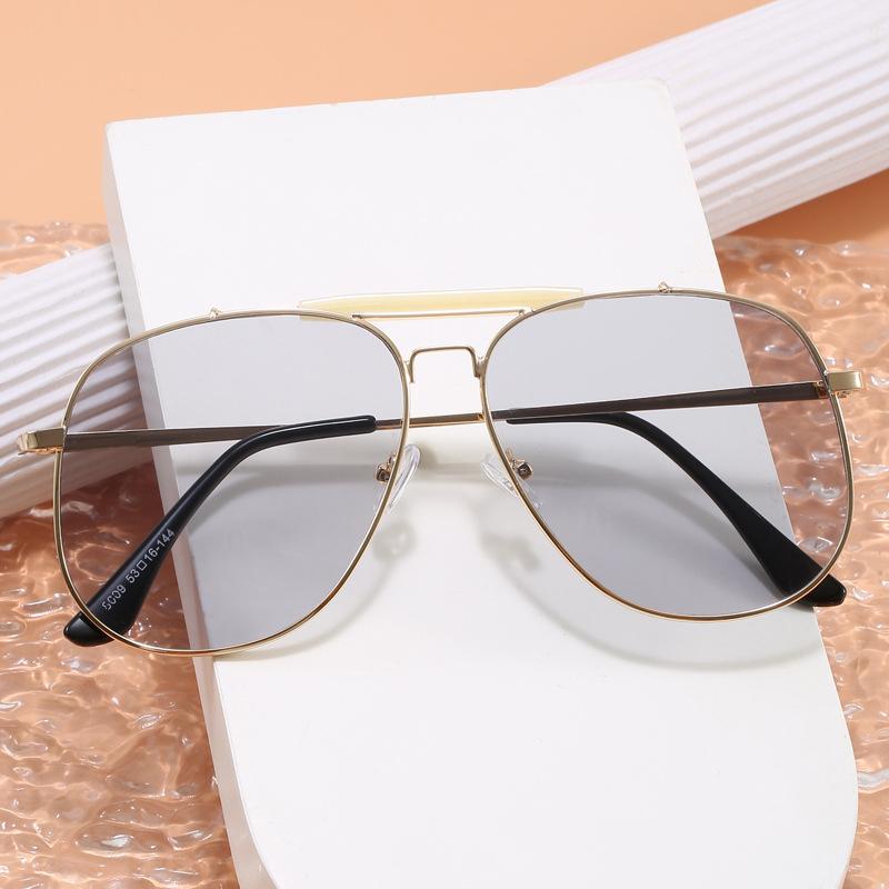 Pilot Shape Sunglasses Women European American Style Double Bridge Sun Glasses Men Mountaineering Hiking Men’S Sunglasses