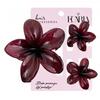 Set of Hair Clips Clasps Flowers XL 3-in-1 Hair Ornament For Her 3