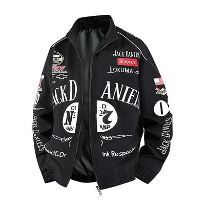 Lightweight Racing Jacket Cycling Motorbike Riders Loose Fit Embroidered Vintage Style Sportswear